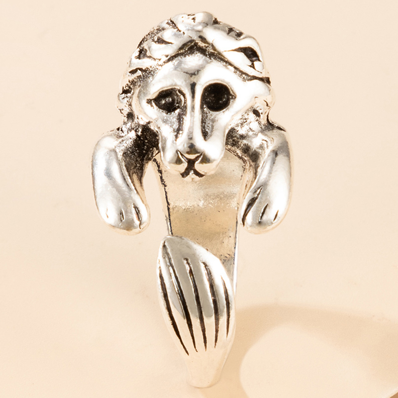 exaggerated retro alloy animal lion alloy ringpicture19