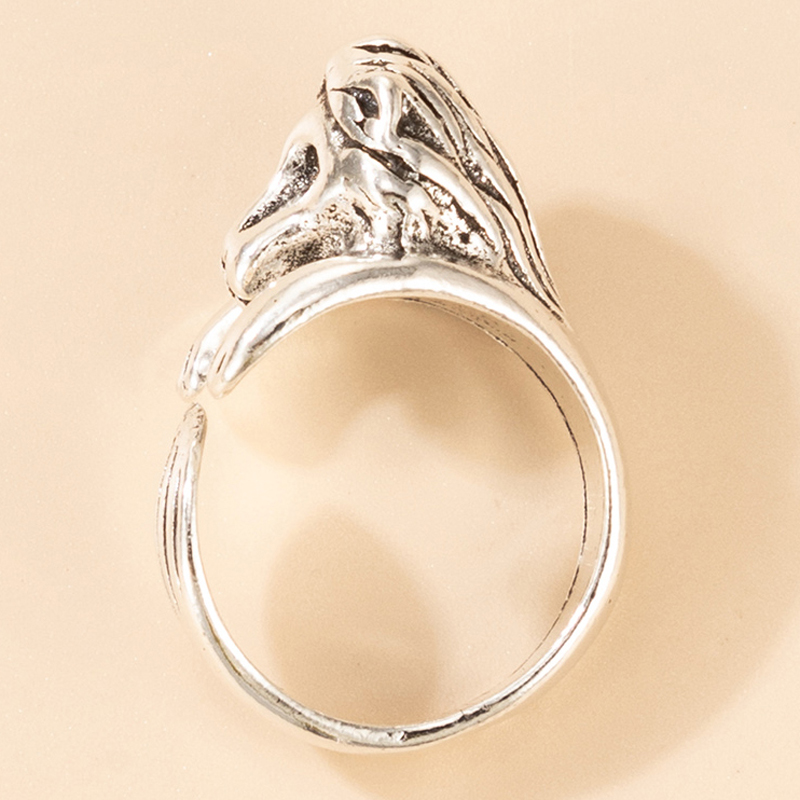 exaggerated retro alloy animal lion alloy ringpicture2