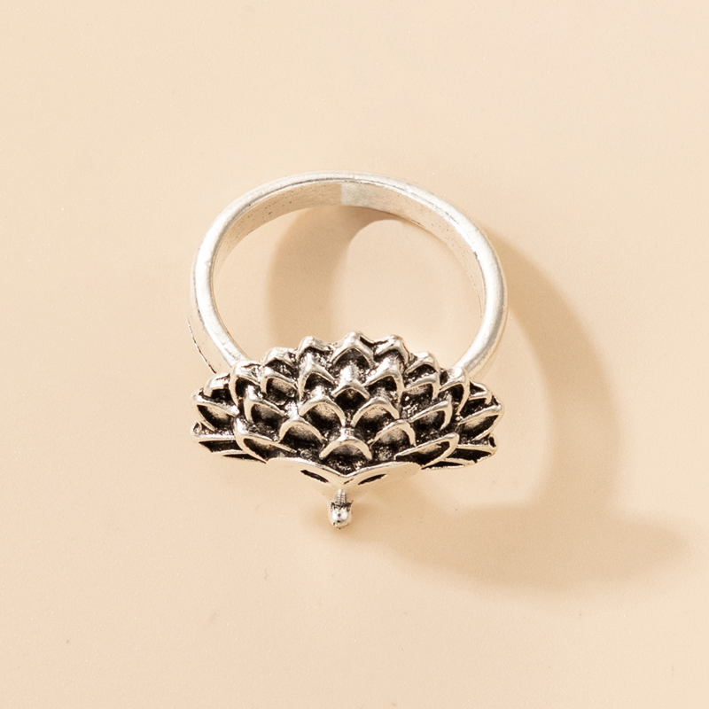 exaggerated retro alloy animal lion alloy ring