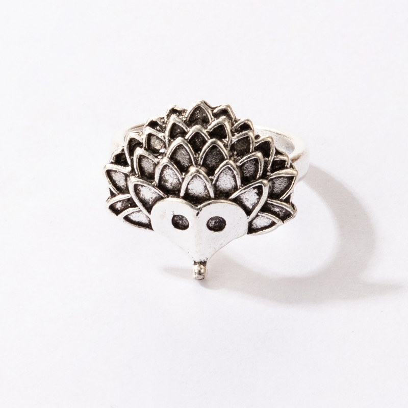 exaggerated retro alloy animal lion alloy ring