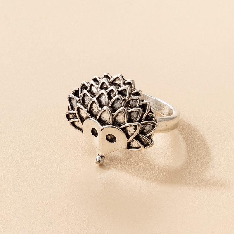 exaggerated retro alloy animal lion alloy ringpicture8