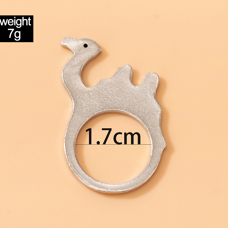fashion geometric animal hedgehog camel single alloy ringpicture1