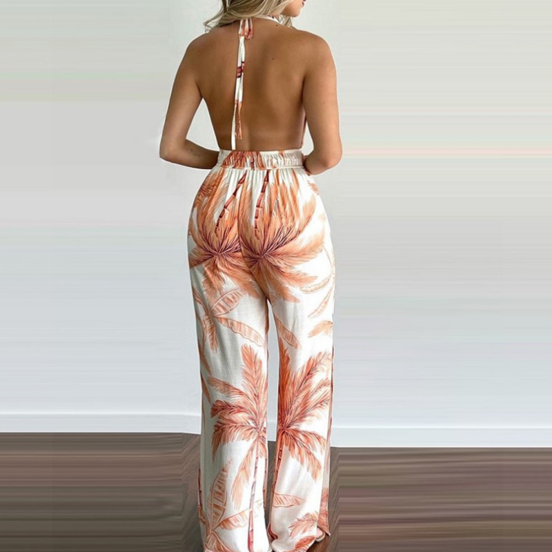 Ladies Summer New Digital Printing Colorful Jumpsuitpicture5