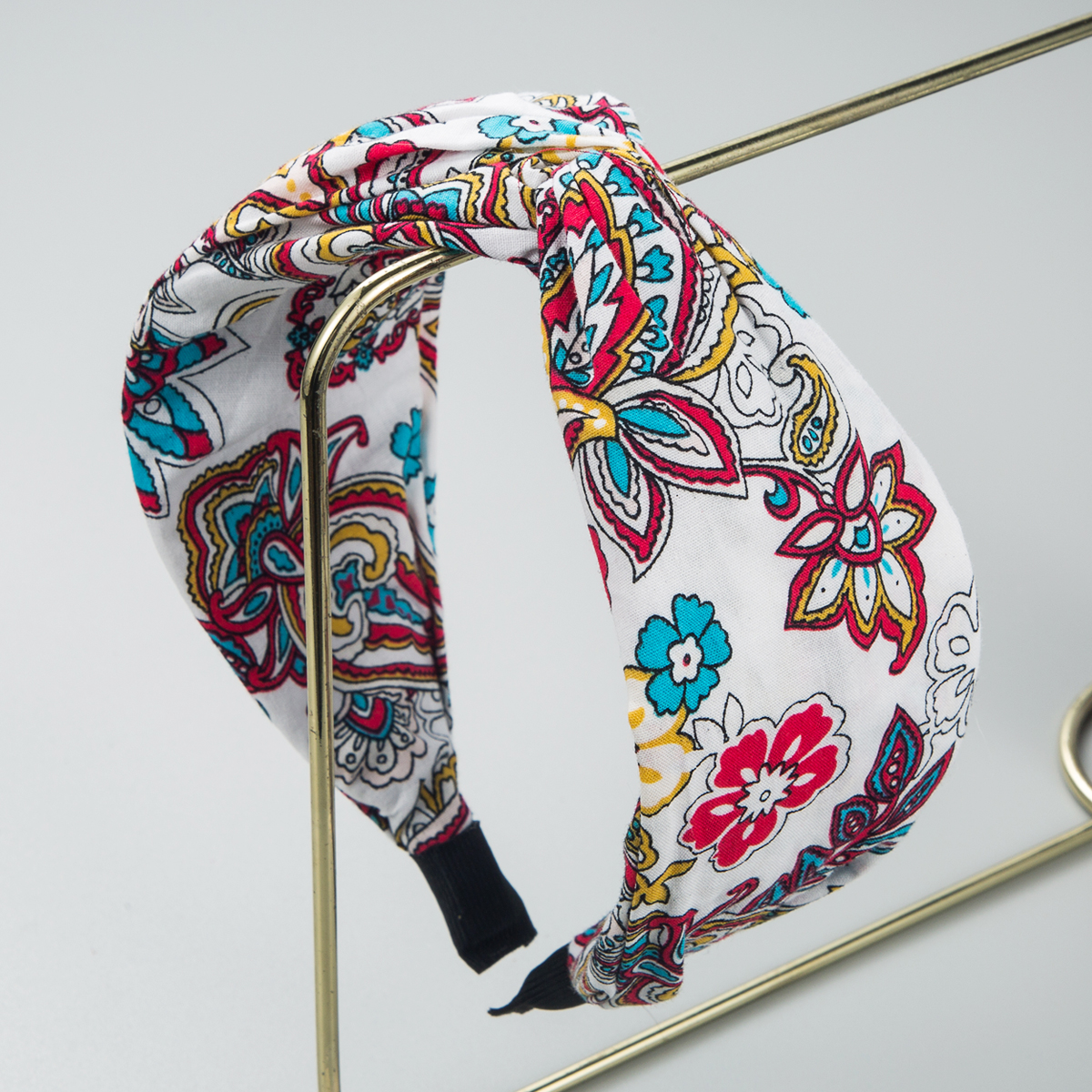 fashion widebrimmed crossprint fabric headbandpicture2