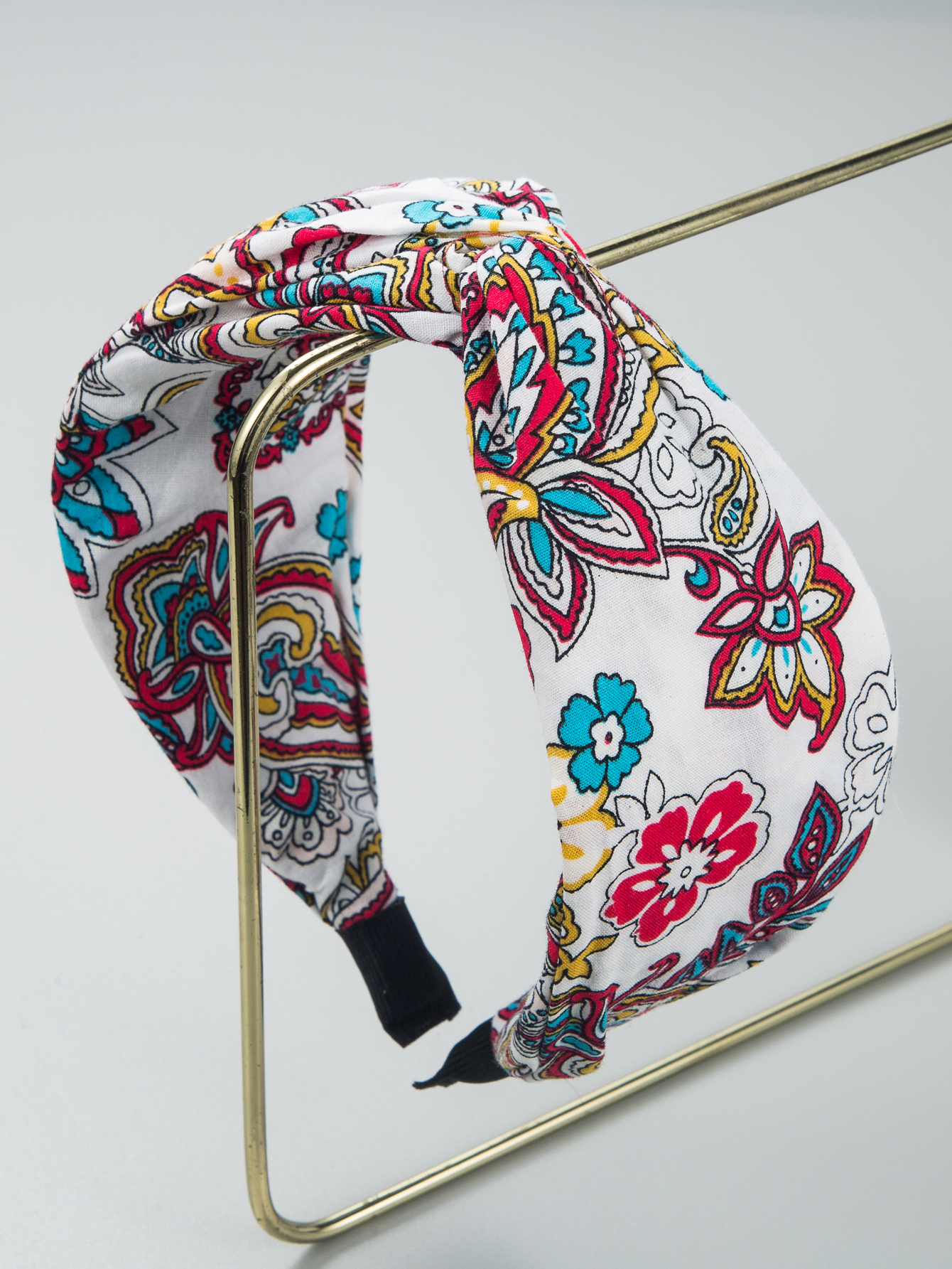 fashion widebrimmed crossprint fabric headbandpicture5