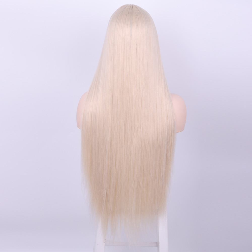 Europische und amerikanische Damenpercke vordere Spitze langes glattes Haar ChemiefaserKopfbedeckung kleine Spitze UTeilSpitzenperckepicture9