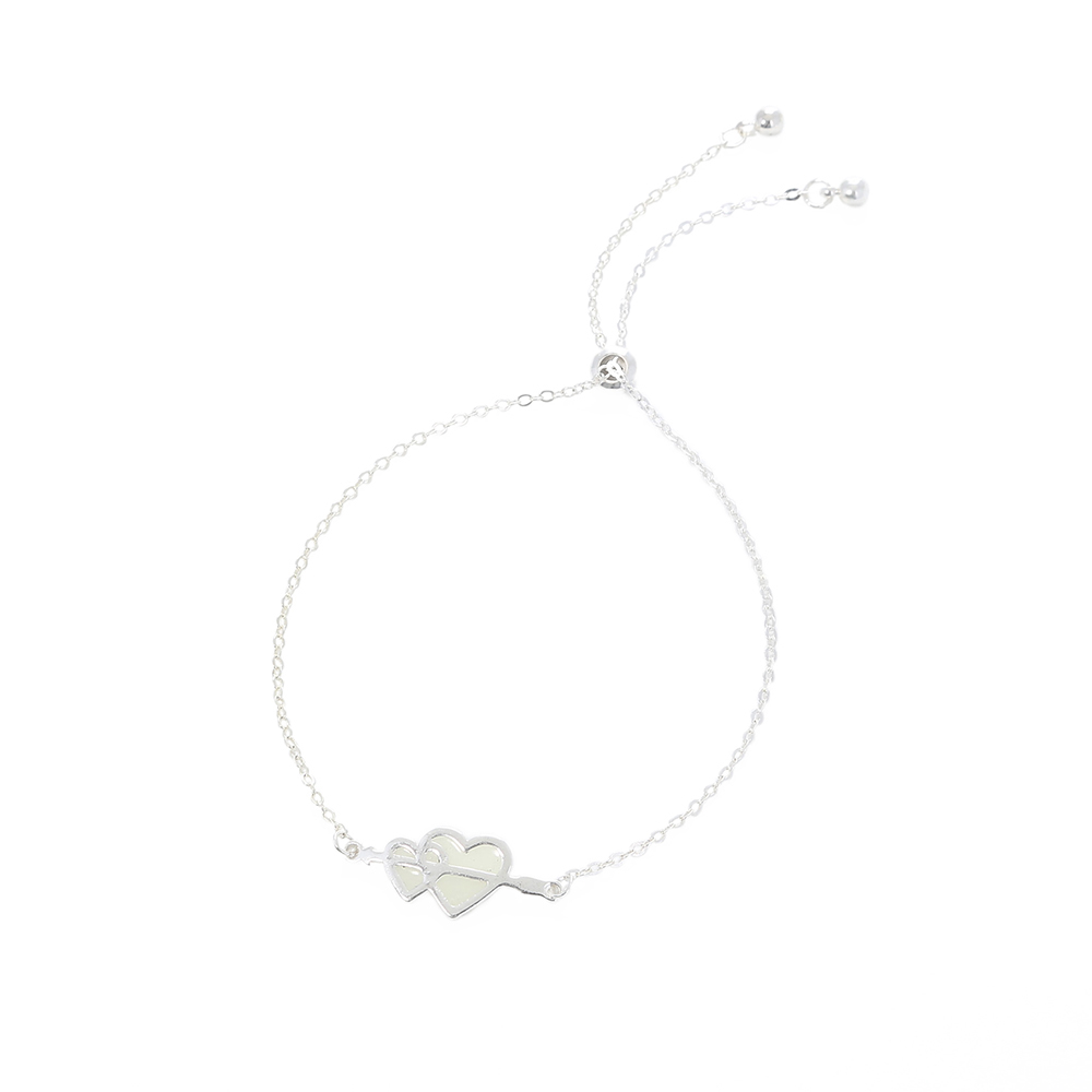 Bijoux de mode simples une flche  travers llment de coeur bijoux de bracelet lumineux lumineux bleu vertpicture3