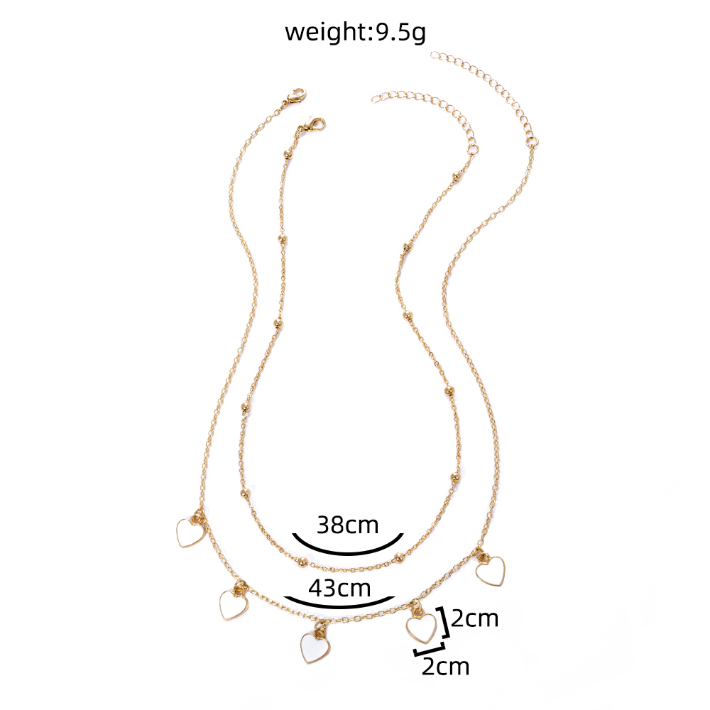 Mehrschichtige mehrschichtige Halskette des neuen Art und Weiseschmucksacheweien tropfenden lliebesanhngerelementspicture5