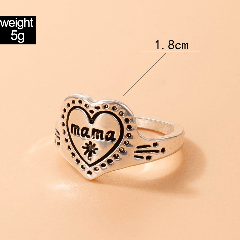 fashion skull number heart geometric animal ring