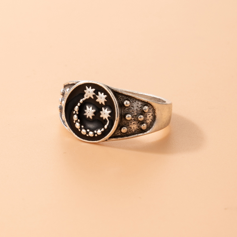 simple retro style hollow butterfly sunflower sun flower alloy ring