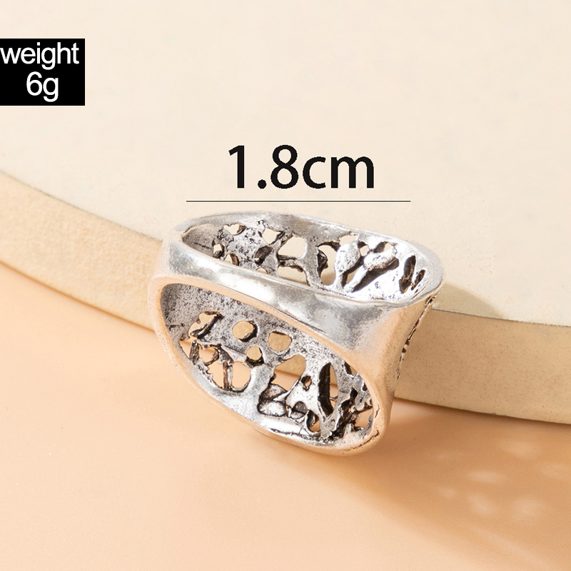 simple retro style hollow butterfly sunflower sun flower alloy ring