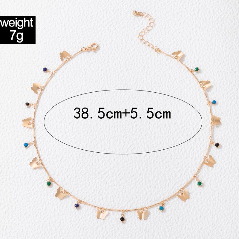 fashion alloy geometric single-layer irregular simple chain necklace wholesale