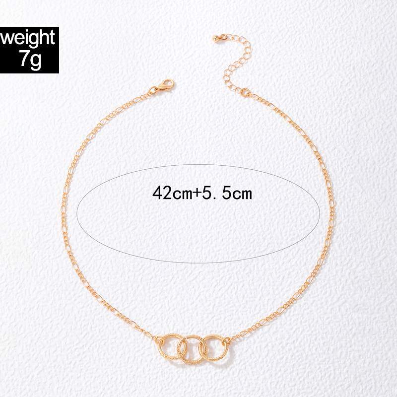 fashion alloy geometric single-layer irregular simple chain necklace wholesale