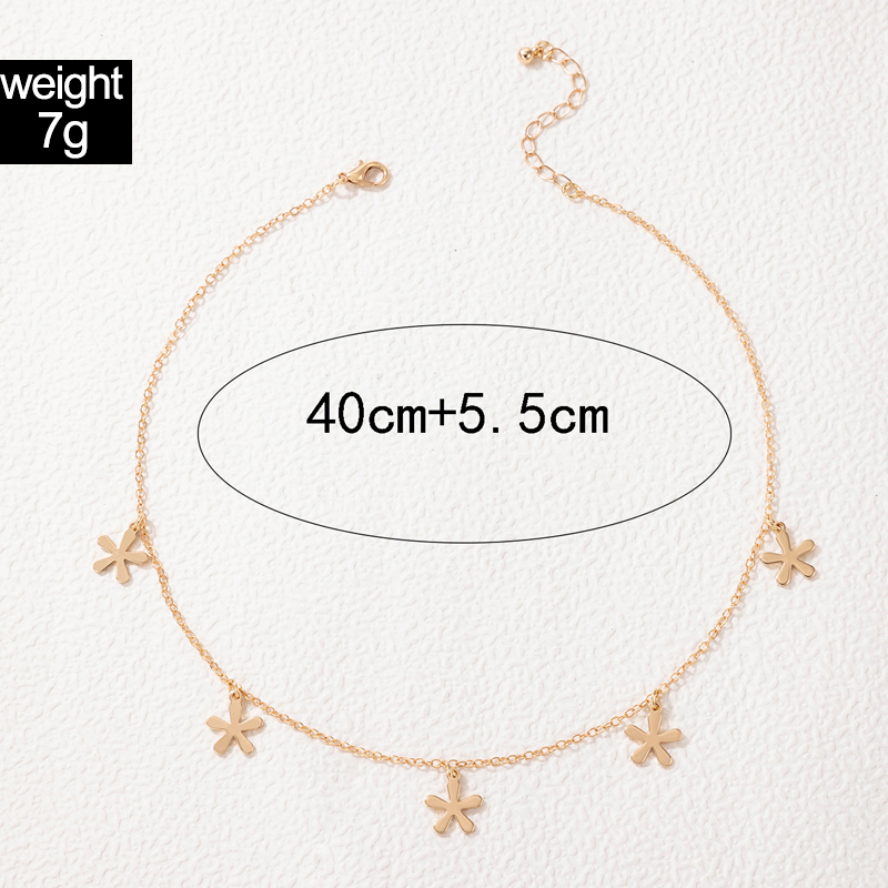 fashion alloy geometric single-layer irregular simple chain necklace wholesale