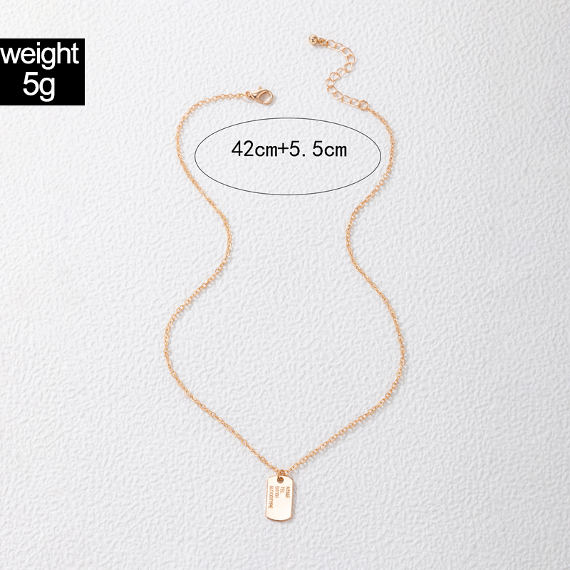 fashion alloy geometric single-layer irregular simple chain necklace wholesale