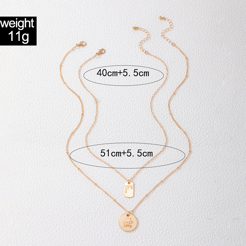 fashion alloy geometric single-layer irregular simple chain necklace wholesale