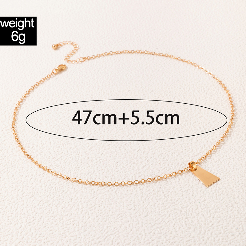 fashion alloy geometric single-layer irregular simple chain necklace wholesale