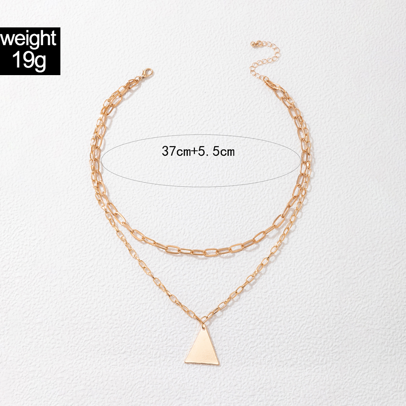 fashion alloy geometric single-layer irregular simple chain necklace wholesale