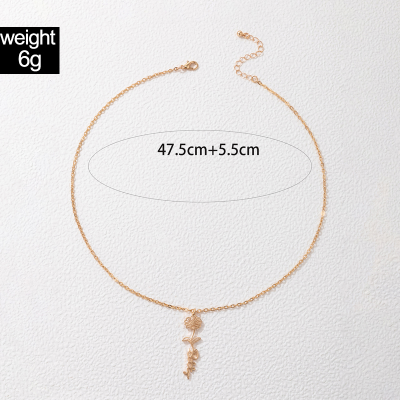 fashion alloy geometric single-layer irregular simple chain necklace wholesale