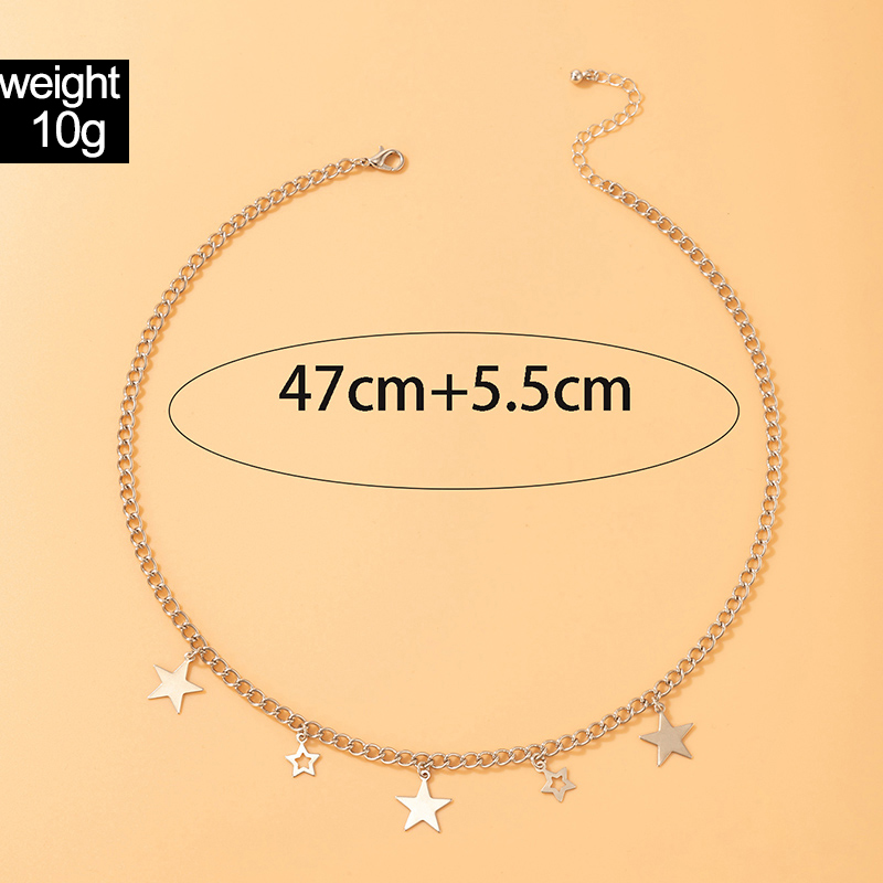 fashion alloy geometric single-layer irregular simple chain necklace wholesale