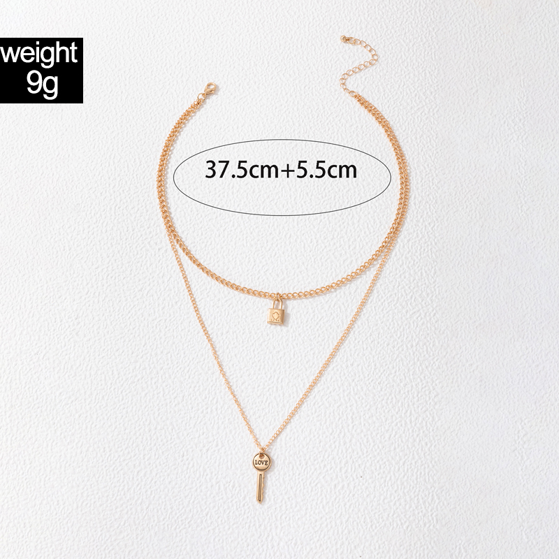 fashion alloy geometric single-layer irregular simple chain necklace wholesale