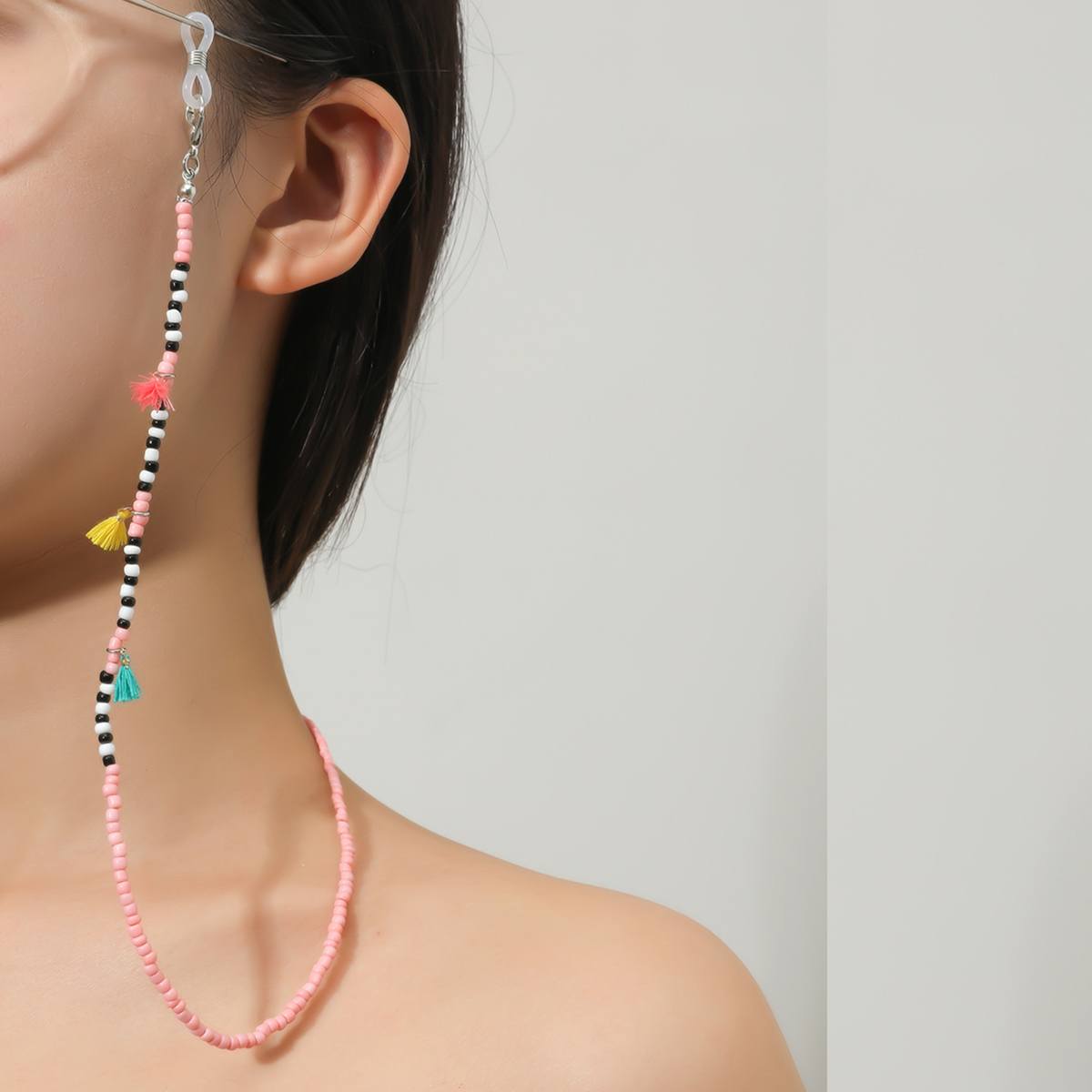 Fashion Crystal Quaste Boho Hanging Neck Sling Halskette Brille Kettepicture2