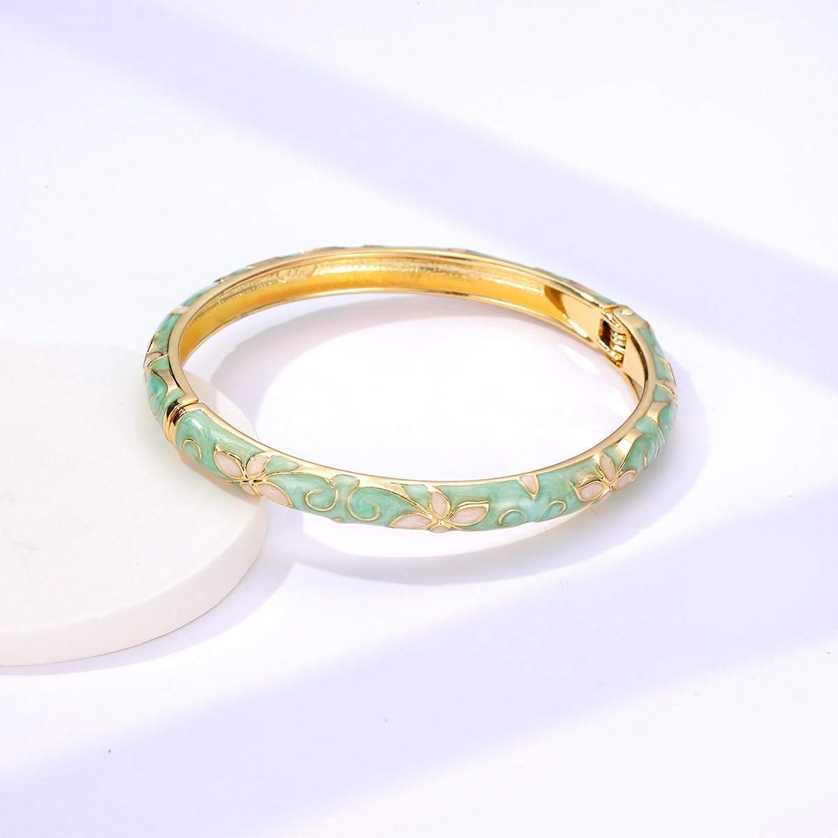 retro ethnic style enamel electroplating 18K gold alloy bracelet