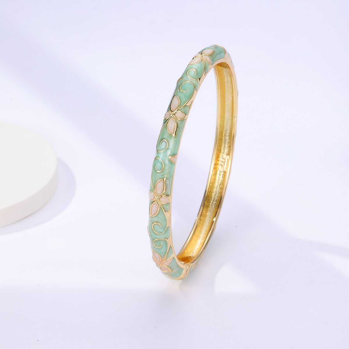 retro ethnic style enamel electroplating 18K gold alloy bracelet