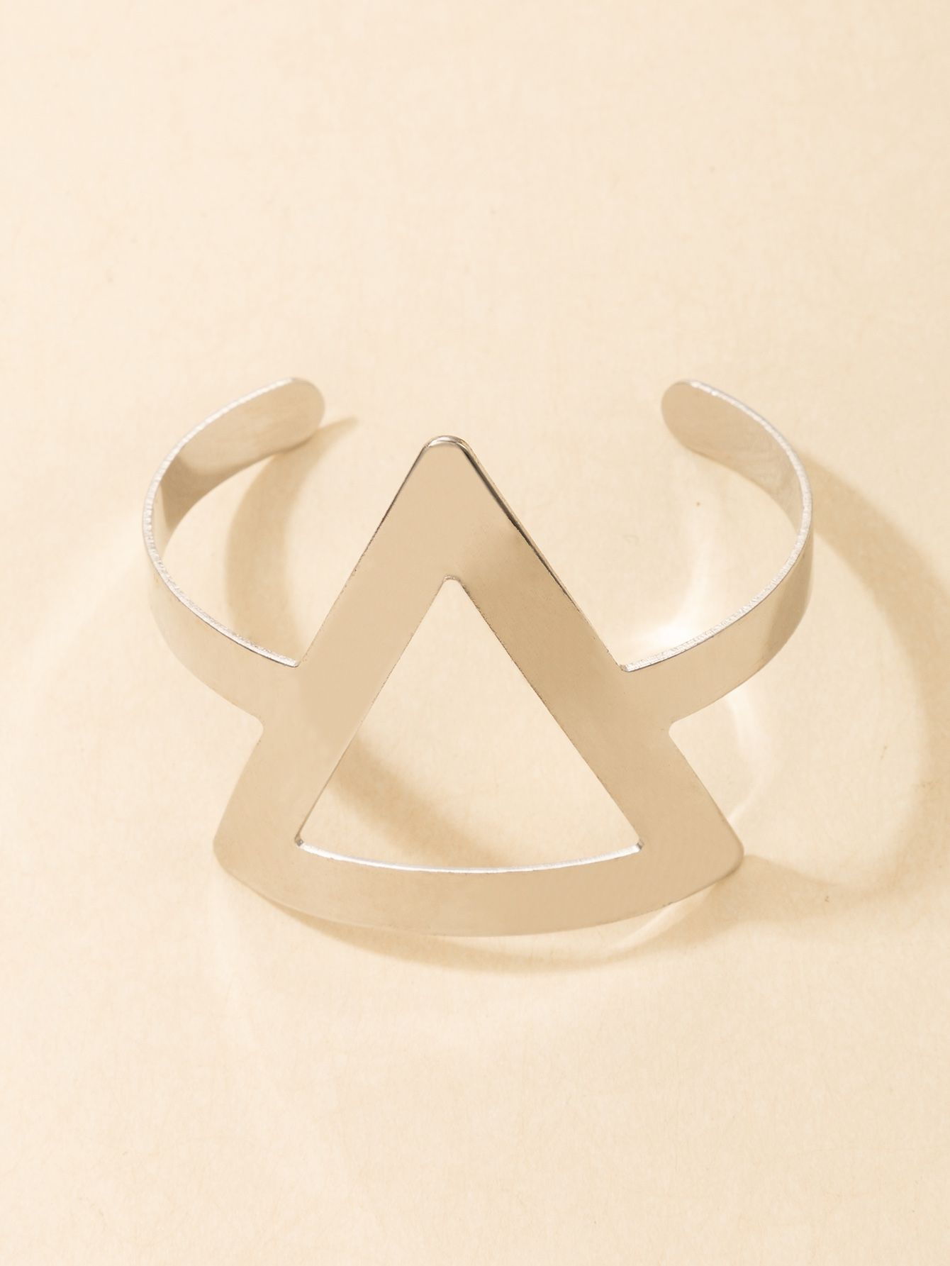 new hollow triangle geometry bracelet