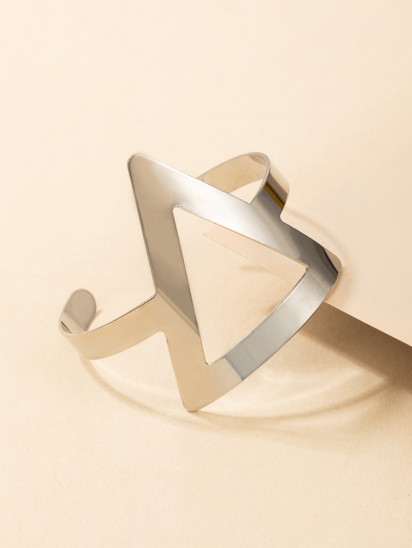 new hollow triangle geometry bracelet