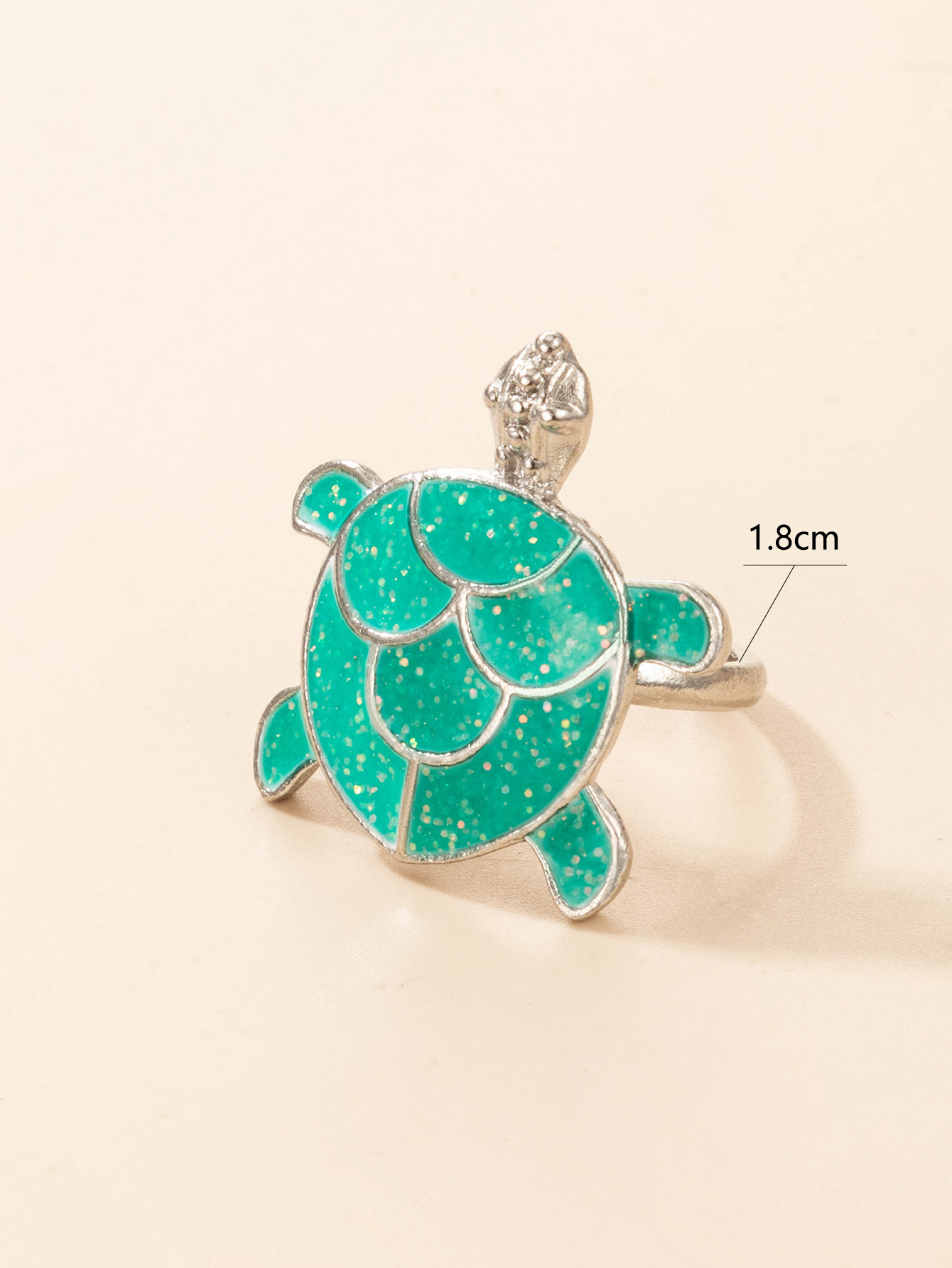 cute color dripping oil turtle animal ring