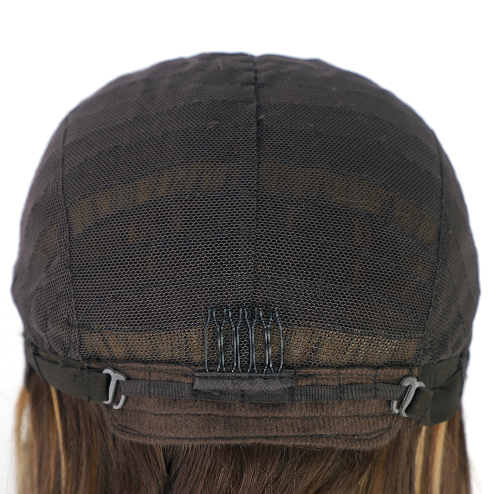 Spitze der Frauen hebt lange gerade Haarperckenkopfbedeckung aus chemischer Faser hervorpicture3