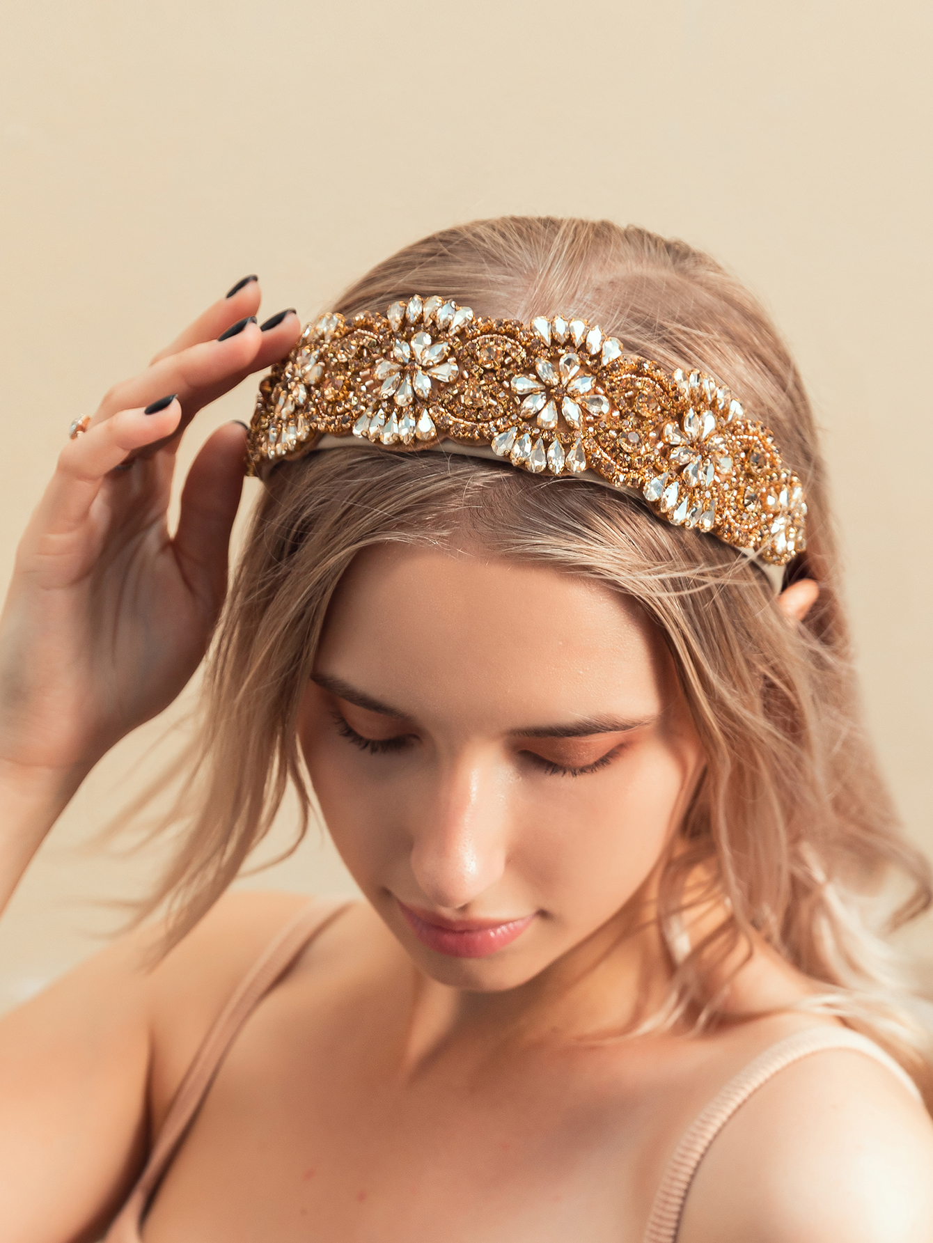 retro baroque style rhinestone hairband headbandpicture2