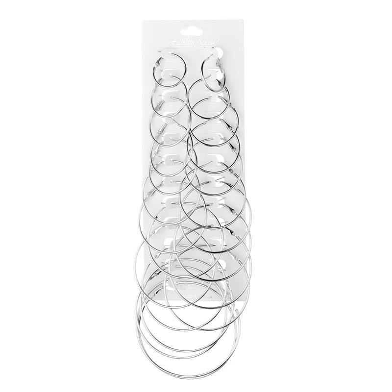 fashion large small hoop earrings 12 pairs set