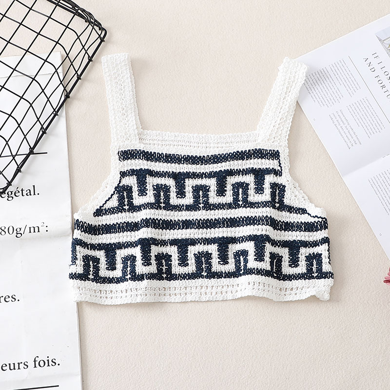 summer new ethnic retro knitted hollow sleeveless camisole toppicture3