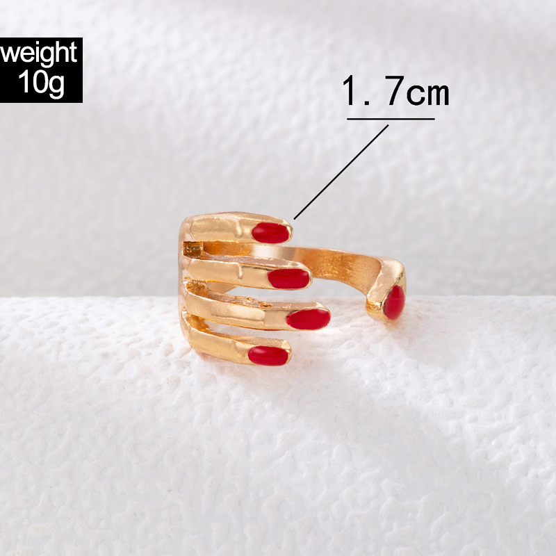 European and American cross-border fashion dark ring simple palm hug exaggerated personality single 