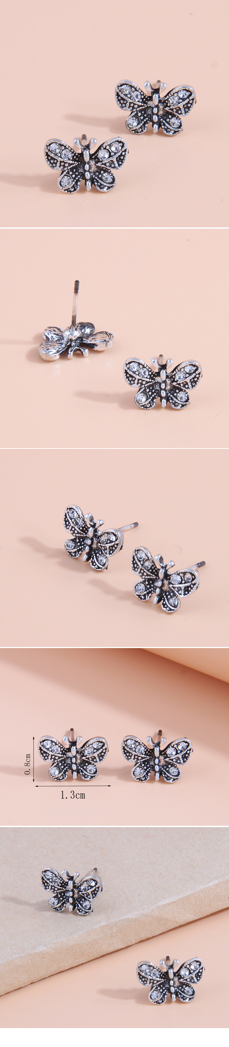 European and American fashion retro simple butterfly personality earrings