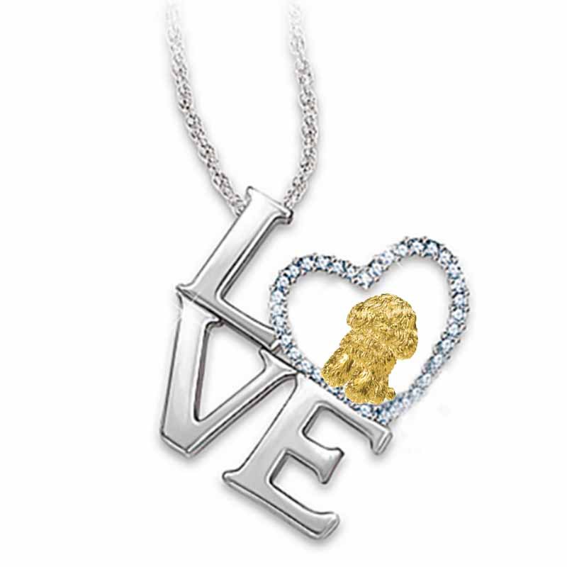 Foreign trade explosion necklace Europe and the United States love diamond letter alloy animal necklace simulation dog pendantpicture3