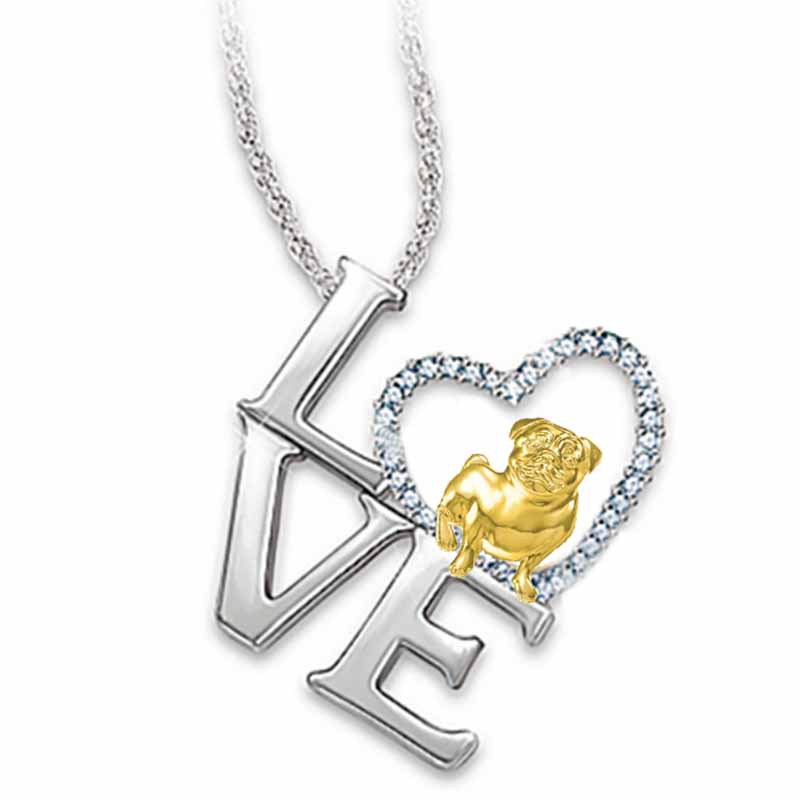 Foreign trade explosion necklace Europe and the United States love diamond letter alloy animal necklace simulation dog pendantpicture6