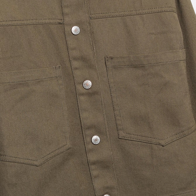 Veste de chemise en jean courte de couleur unie  la modepicture9