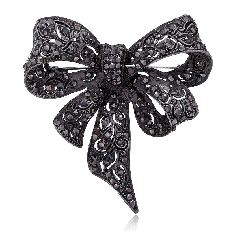 Fashion Jewelry Rhinestone Bow Alloy Broochpicture1