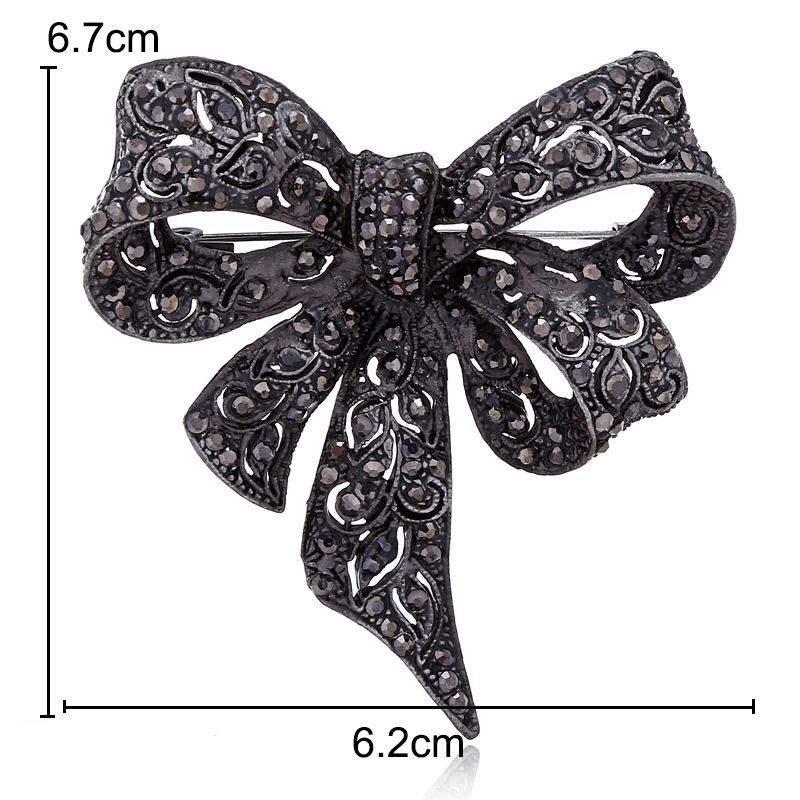 Fashion Jewelry Rhinestone Bow Alloy Broochpicture2