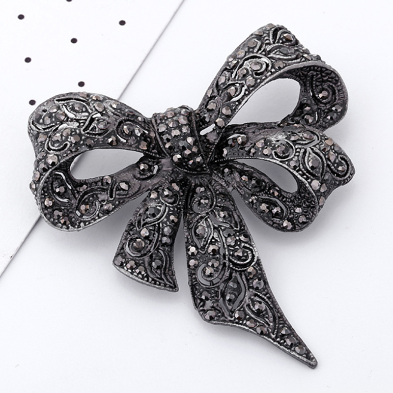 Fashion Jewelry Rhinestone Bow Alloy Broochpicture3