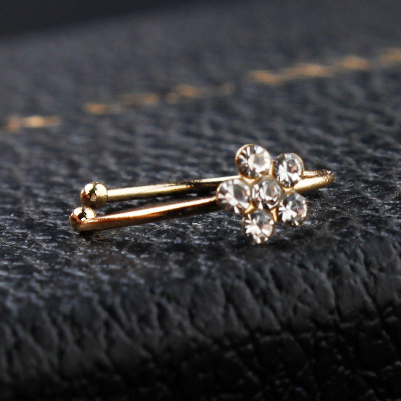 new flower diamond magnet nose clip