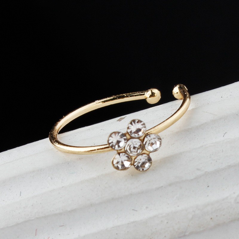 new flower diamond magnet nose clip