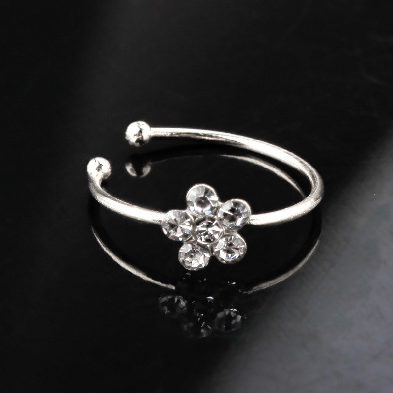 new flower diamond magnet nose clip