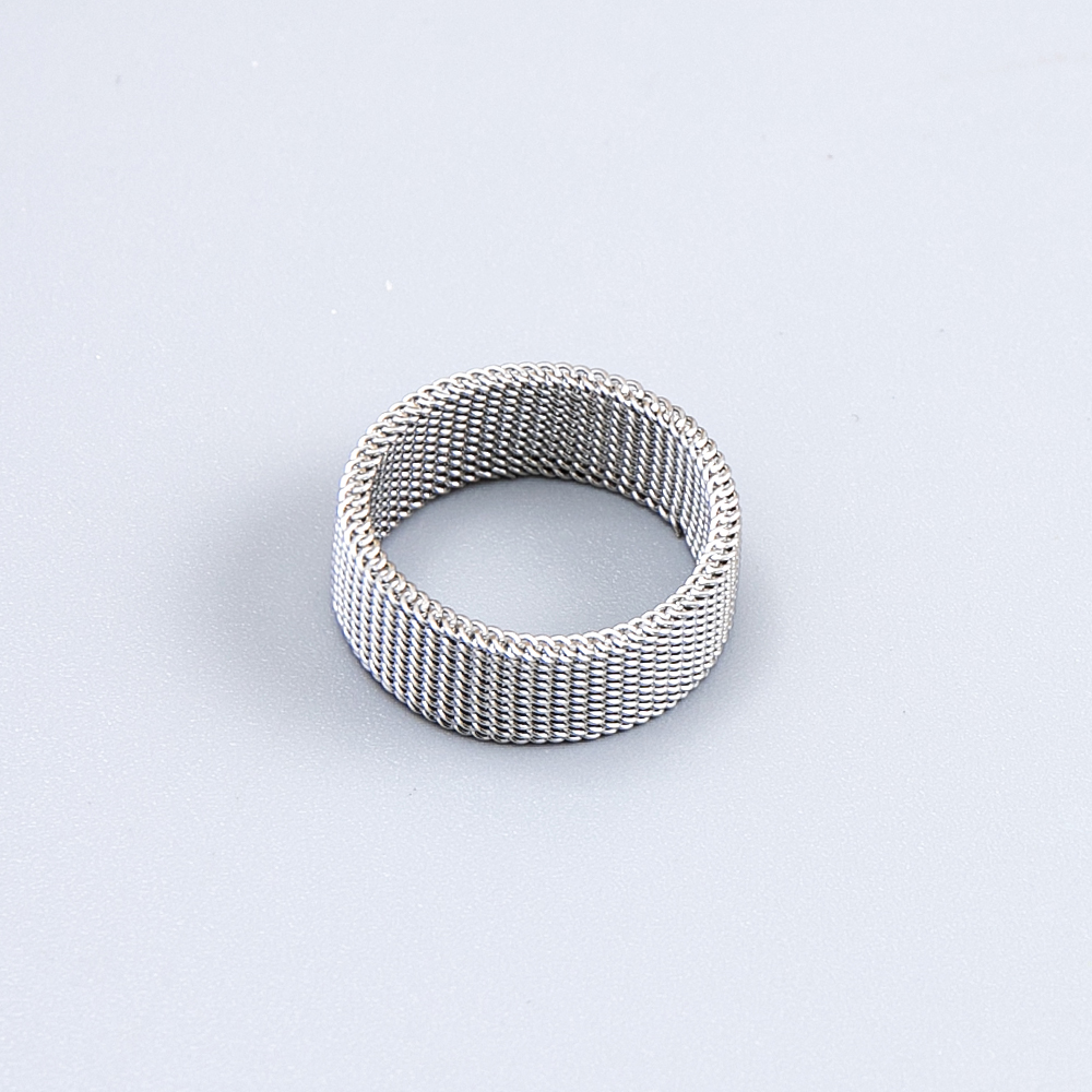 Stainless Steel Simple MultiRows Geometric Thick Ringpicture2