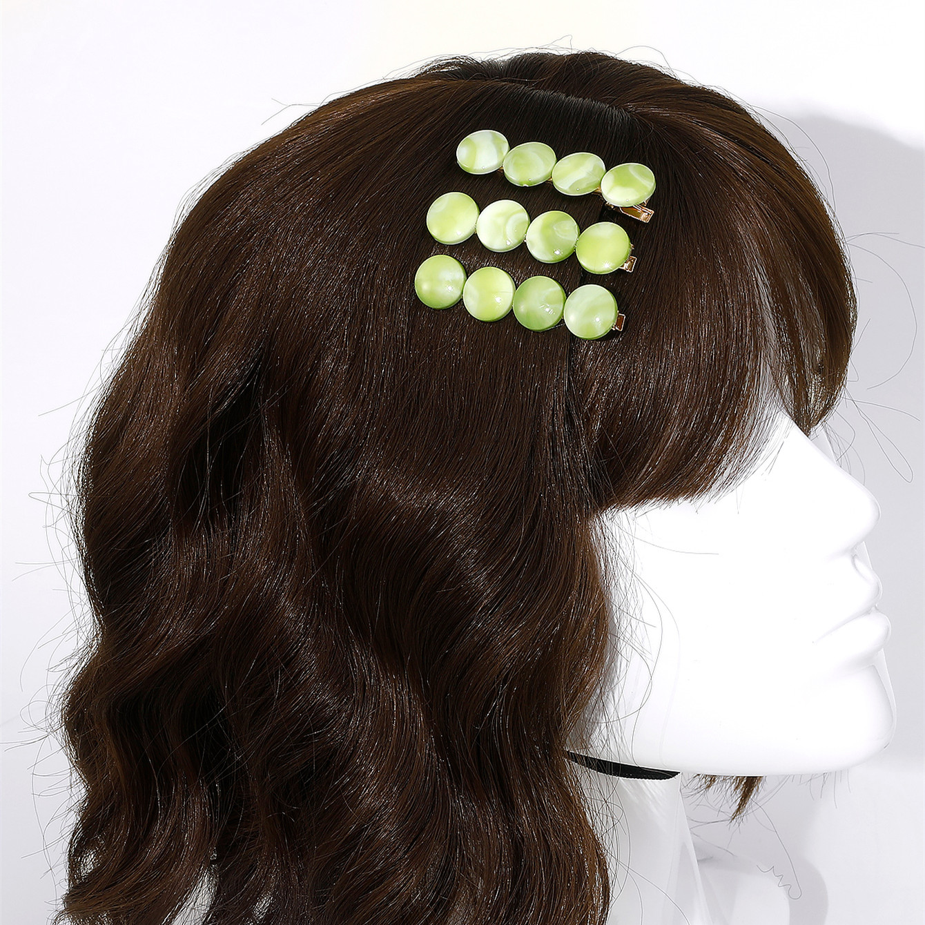 New apple green fresh round fashion creative hair clip 2 sets of hair accessories headdresspicture2