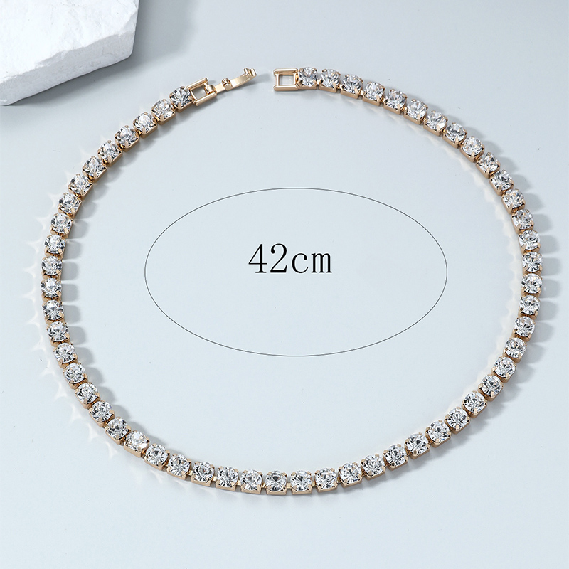 Fashion Jewelry Chain Rhinestone Crystal Necklace