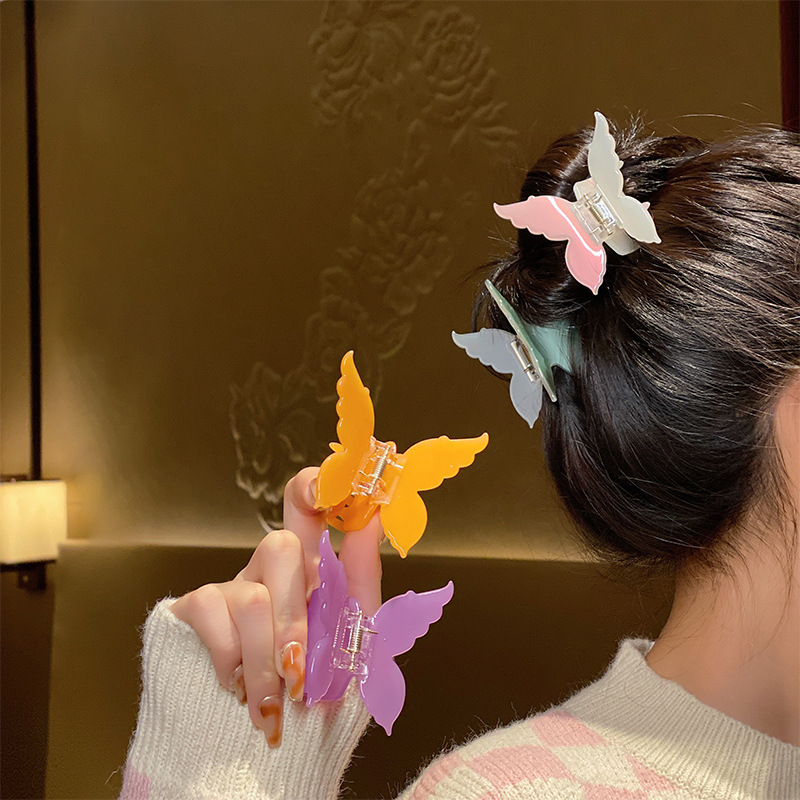 Early spring super fairy butterfly hairpin female back head hair to catch net red shark clip to attract bees to attract butterflies small fresh clip to catch clippicture10